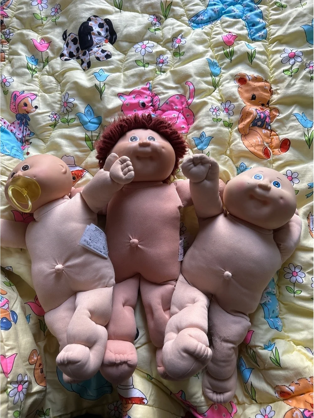 Set of 3 Vintage Cabbage Patch Kids Soft Body Dolls